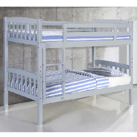 Erewash Grey Detachable Single Bunk Bed - Solid Wood