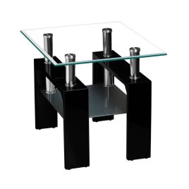 Atticus High Gloss Lamp Table - Black