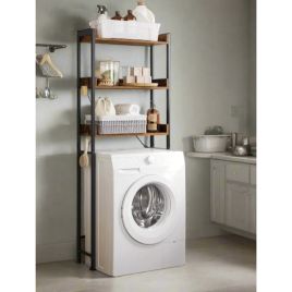 OLVANTE Bathroom Shelf 3-Tier Over-The-Toilet Storage Rack - Rustic Brown