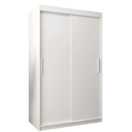 Sliding Wardrobe - TIVERTON 2 Door Wardrobe White 120cm