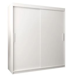 Sliding Wardrobe - TIVERTON 2 Door Wardrobe White 180cm