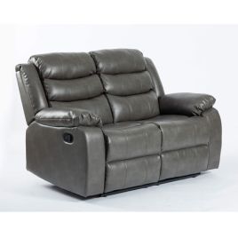 Esperanza 2 Seater Leather Aire Recliner - Grey