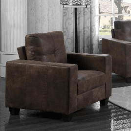 Classic Elegance Wadrqua Luxurious Antique Fabric 1-Seater Sofas in Brown