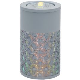 SUNVISTA 30 cm Tall Garden Waterfall Fountain with LED Lights and Pump Light Grey