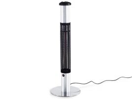 Patio Heater Black Metal 110H cm Freestanding Built-In Ashtray 1500W 