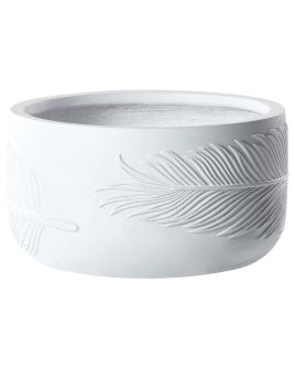 Flower Pot Fibre Clay 43x43x23cm Off - White