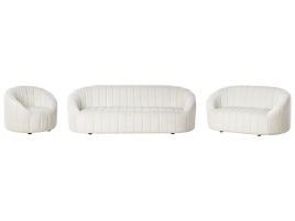 Velvet Living Room Set Off-White MALUNG