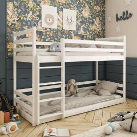 Ezekiel Jax Wooden Bunk Bed Frame - White