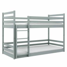 Ezekiel Jax Wooden Bunk Bed with Foam/Bonnell Mattress - Grey