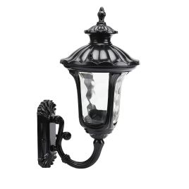 Traditional Textured Black Outdoor Wall Lantern