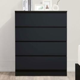 Black Chest of Drawers - OPAL Medium Chest  4 Drawers