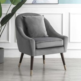 VALORA Velvet Dining Chair - Grey