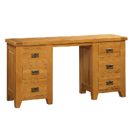 Dressing Table - EDEN 6 Drawer Dresser Light Oak 140cm