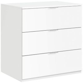 VIZELA White Chest of Drawers - Medium-sized, 3 Drawers