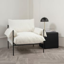 WARDEN Weave Armchair - White