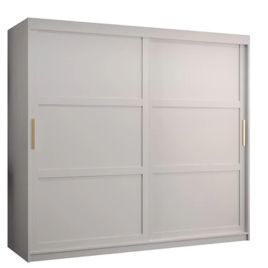Sliding Wardrobe - CLIFFORD I 2 Door Wardrobe White 200cm