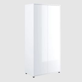 Wardrobe - DONNELL 2 Door Wardrobe White Gloss 101cm
