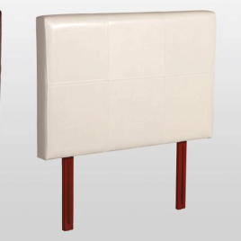 Chester Leather Effec High-Appeal Wooden Frame Headboard Double 4ft6 Bed - Cream