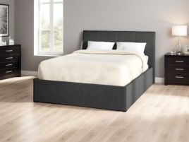 Double Bed - TEXORA 4ft6 Ottoman Bedframe - Grey