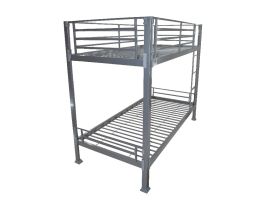 Small Single Bed - NOBRA 2ft6 Metal Bunk Bedframe - Silver