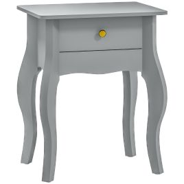 HERON French Style Side Table with Drawer Grey
