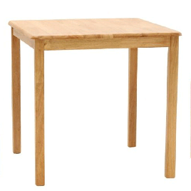 Gretna Square Solid Rubberwood Dining Table - Natural Finish