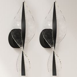 HERON Led Wall Lamp 2 Pack Modern Indoor Spiral Wall Light Black