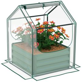 SUNVISTA 61 x 61cm Garden Planter Bed, with Cover - Green
