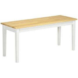 102 cm Wood Dining Bench for 2 People, Wooden Bench for Kitchen, Dining Room, Entryway, Natural Wood Effect