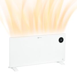 2000W Electric Convector Heater, Freestanding or Wall Mounted, Space Heater with Adjustable Thermostat, Timer, White
