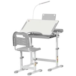 Kids Table and Chair Set - Activity Desk with USB Lamp Storage Drawer
