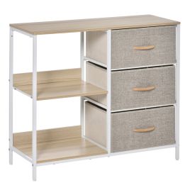 HERON XV Beige Chest of Drawers - Medium-sized, 3 Drawers