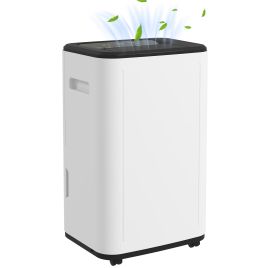 Portable 6000mL Dehumidifier with 24H Timer, 3 Modes, 20L/Day - White