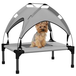 Cooling Raised Pet Bed w/ Washable Breathable Mesh, for Mini Small Dogs, 61 x 46 x 63cm - Light Grey