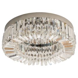 Crystal Ceiling Light Modern Chandeliers Stainless Steel Pendant Lights with Crystal Decorations for Living Room Bedroom Hall Silver