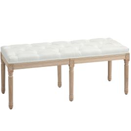 HERON Vintage French Look Bed End Bench - Cream White