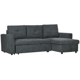 Scott 3 Seater Sofa Bed with Storage - Dark Grey