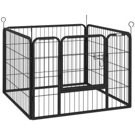 Heavy Duty Dog Playpen, 4 Panel Puppy Pen, Foldable Dog Kennel Both Indoor Outdoor Use Collapsible Design 82L x 82W x 60H (cm)