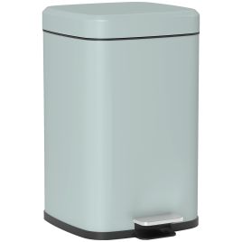 HERON 20L Modern Boxy Metal Home Kitchen Bin - Light Green