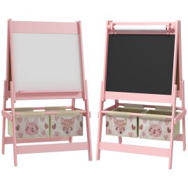 Kinsey 3 in 1 Kids Easel with Paper Roll and Storage - Pink