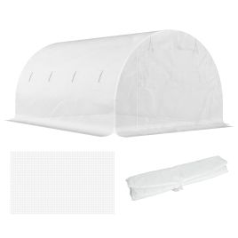 SUNVISTA 4x3x2m Greenhouse Replacement Cover for Tunnel Walk in - White