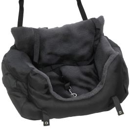 CORVETHRA Dog Car Seat for Small Dogs with Fixed Buckle washable Cover - Black