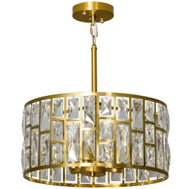 ALTHERIS 72 Glass Crystallite Chandelier - Gold