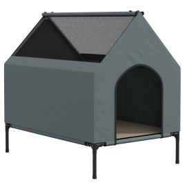 NOIVIA Fabric Elevated Dog House - Grey