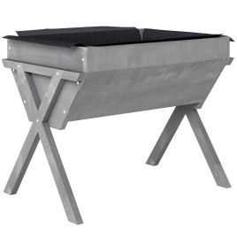 GLORLUM Wooden Wooden Raised Garden Bed - Light Grey