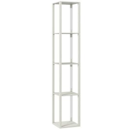SOLVIA Wooden Floor Lamp with Shelves - Oak