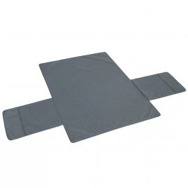Quacrof Polyester Waterproof Sofa Cover 2 Seater Soft Couch Cover for Dogs Cats Pets - Grey