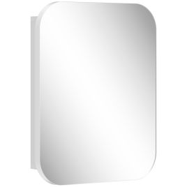 Browick White Particle Board Bathroom Storage Wall Mirror Cabinet - 40.2cm