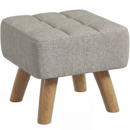 Broford Light Brown Wood Footstool - 27cm