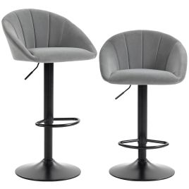 BRANSMERE Counter Stools with Backrests - Light Green